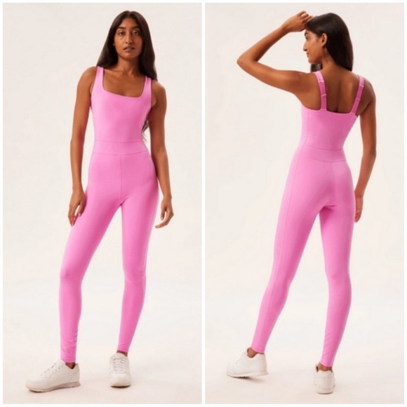 GIRLFRIEND COLLECTIVE Luxe Paneled Unitard ~ Bubblegum Pink S 💕 - Picture 1 of 13